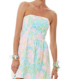 NWOT Lilly Pulitzer Lottie Strapless Lace Dress Sz 4